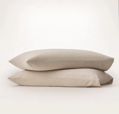 Boll & Branch Flannel Pillowcase Set In Neutral