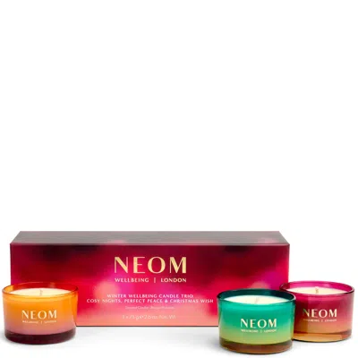Neom Winter Wellbeing Candle Trio In Multi