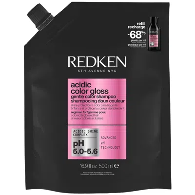 Redken Acidic Color Gloss Shampoo Refill Pouch 500ml In Black