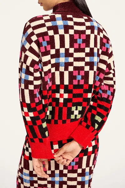 La Doublej Geometric-pattern Sweater In Multi