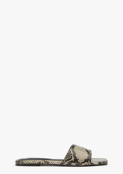 Tony Bianco Ripper Ecru Snake In Multi