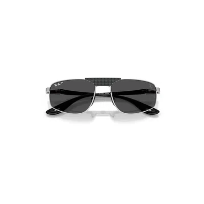 Ray Ban Rb3776m Scuderia Ferrari Collection Chromance Sunglasses Black Frame Grey Lenses Polarized 58-18 In Black