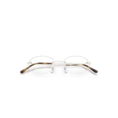 Ray Ban Rb3767v Optics Eyeglasses White Frame Clear Lenses Polarized 52-18 In White