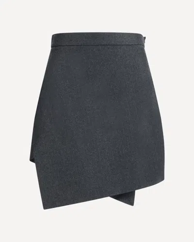 Vivienne Westwood Mini Infinity Skirt Metallic Brushed Wo. Charcoal 46 Women In Gray