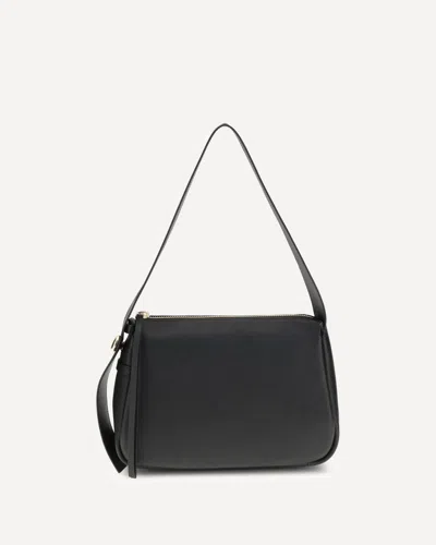 Tory Burch Black Leather Romy Small Shoulder Bag In Black