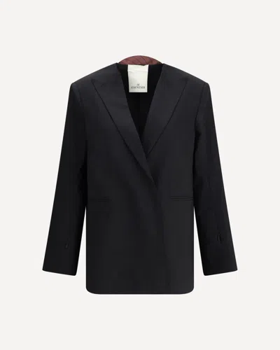 Di Stavnitser Lapel-detail Jacket In Black