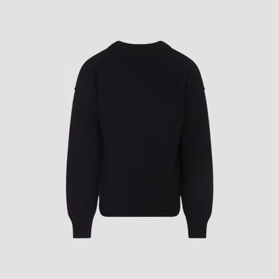 Ami Alexandre Mattiussi Ami Wool Cardigan With Logo In Black