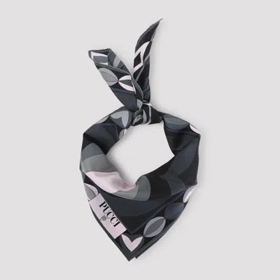 Pucci Patterned Scarf Scarves And Foulards Multicolor In Gray