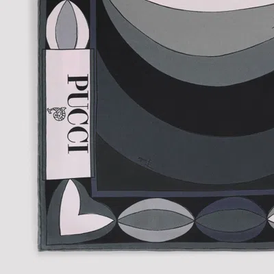 Pucci Patterned Scarf Scarves And Foulards Multicolor In Gray
