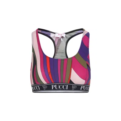 Pucci Abstract-print Sporty Bra In Multi