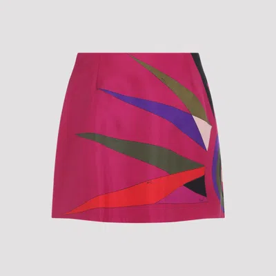 Pucci High Waist Mini Skirt With Graphic Print In Multi
