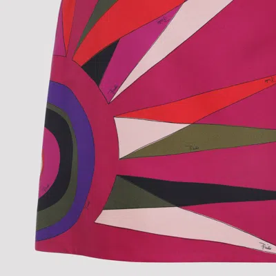 Pucci High Waist Mini Skirt With Graphic Print In Multi