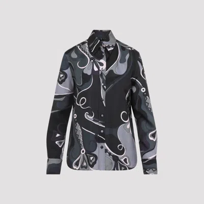 Pucci Orchid Print Shirt In Multi