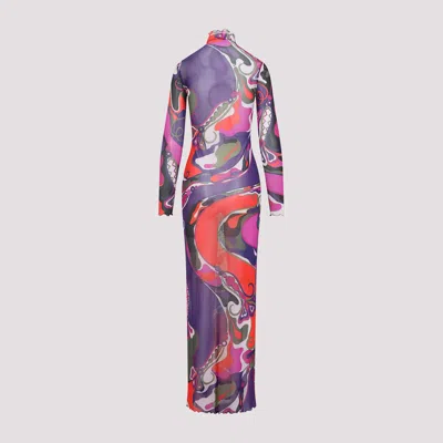 Pucci Orchid Print Dress In Multi