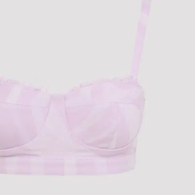 Pucci Brasier Cropped Tops With Lace-inserts In Pink