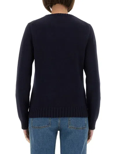 Polo Ralph Lauren Flag Cn Long Sleeve Pullover In Blue