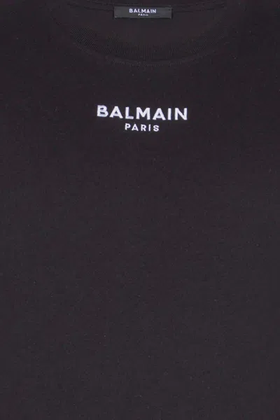 Balmain Embroidered Logo T-shirt In Black