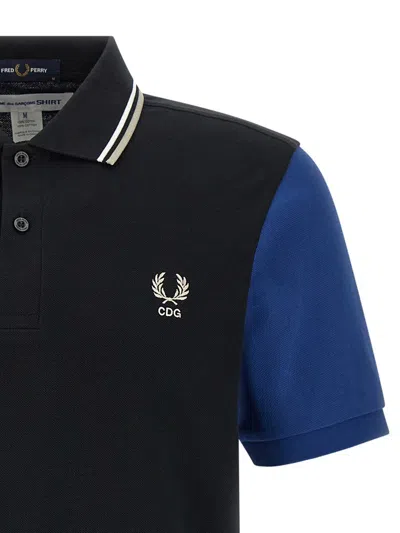 Comme Des Garçons Comme Des Garcons X Fred Perry Short-sleeved Polo Shirt In Black