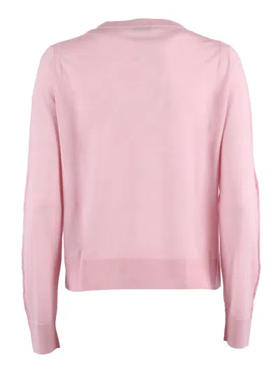Ballantyne R Neck Pullover In Pink