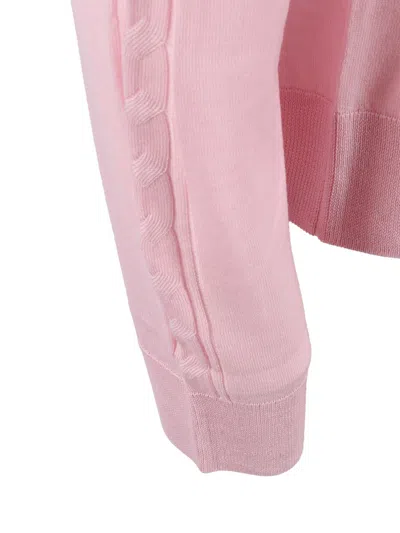 Ballantyne R Neck Pullover In Pink