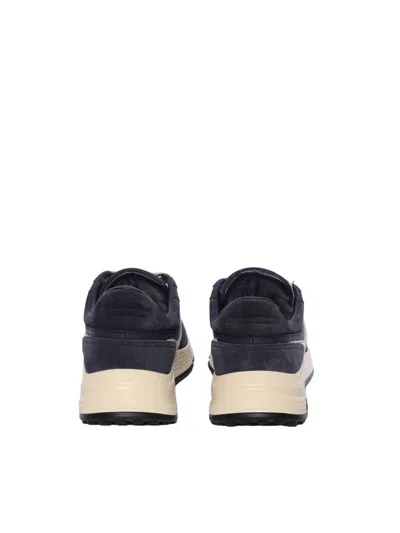 Hogan Hyperlight Suede And Nappa Leather Sneakers In Blue