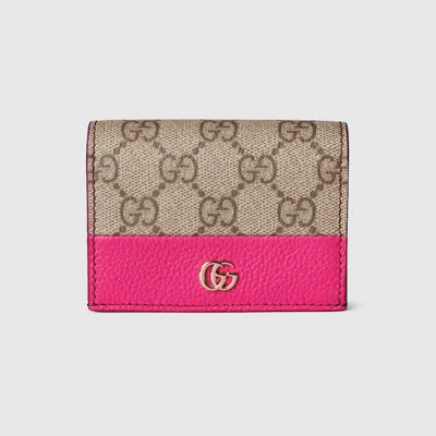 Gucci Card Case With Double G In Sand