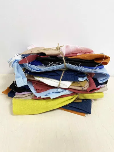 Lintico Linen Fabric Scraps For Diy Handcrafts In Various Colors In Blue