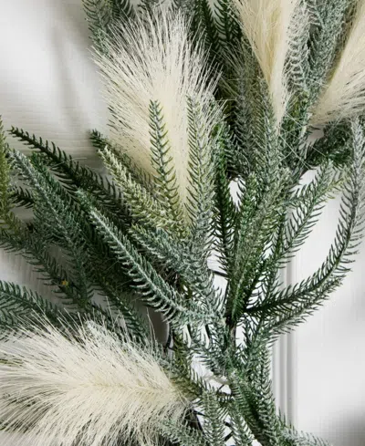 Nearly Natural Pre-lit Wreath In Green