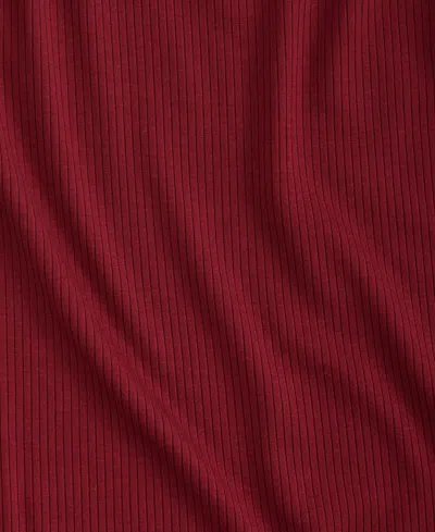 On 34th Women's Flutter-sleeve Ribbed Top, Created For Macy's In Red