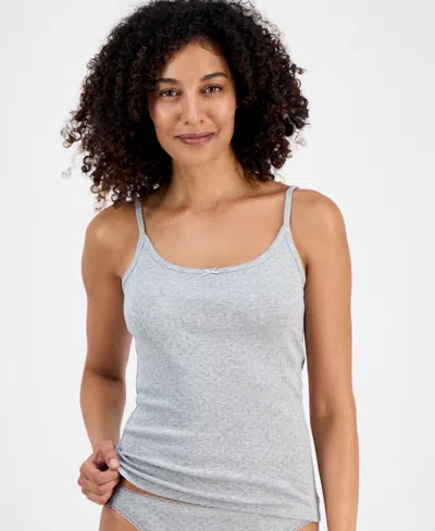 Charter Club Women's Cotton Pointelle Tank Top, Created For Macy's In Gray