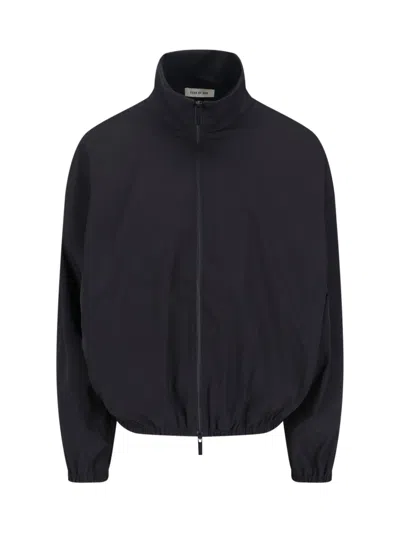 Fear Of God Black Zipped Jacket In Black