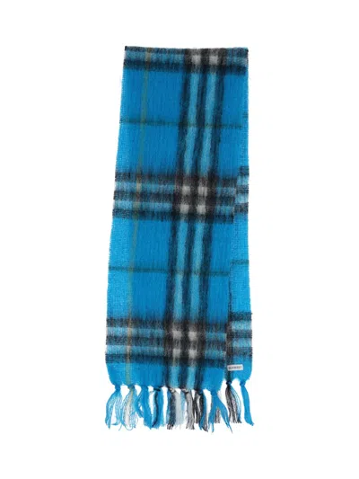 Burberry Soft Textured Scarf Fringed Edges In Multi
