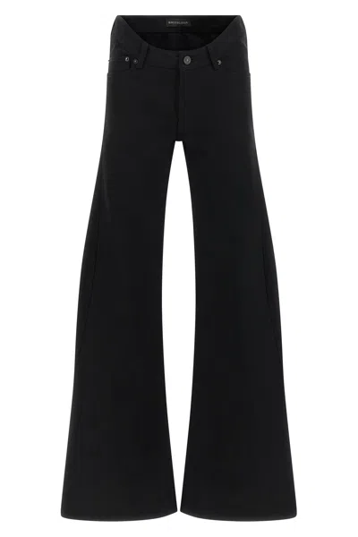 Balenciaga Flared Leg Jeans With Pockets And Loops In Black