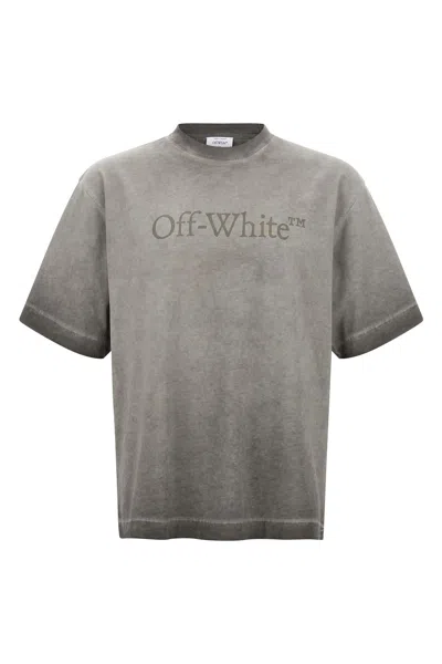 Off-white T-shirt With Logo In Gray
