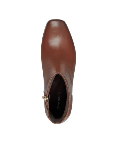 Easy Spirit Women's Sidney Eflex Square Toe Dress Booties In Brown