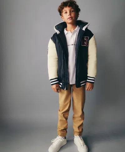 Tommy Hilfiger Toddler And Little Boys Tommy Relaxed Fit Bomber Jacket In Blue