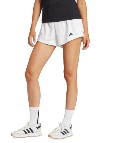 Adidas Originals Adidas French Terry Cargo Shorts In White