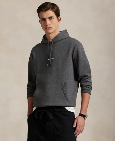 Polo Ralph Lauren Men's Logo Double-knit Hoodie In Gray