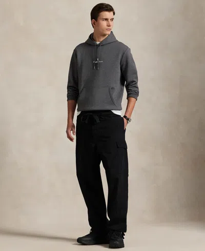 Polo Ralph Lauren Men's Logo Double-knit Hoodie In Gray