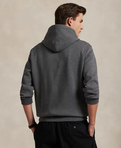 Polo Ralph Lauren Men's Logo Double-knit Hoodie In Gray