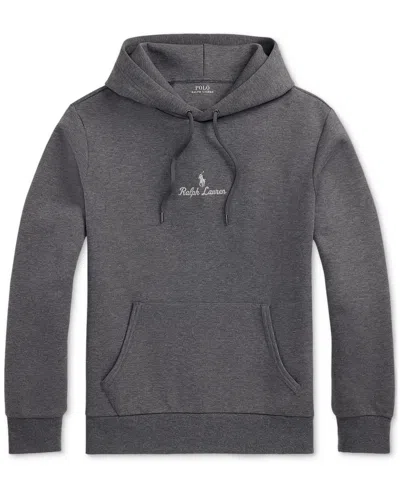 Polo Ralph Lauren Men's Logo Double-knit Hoodie In Gray
