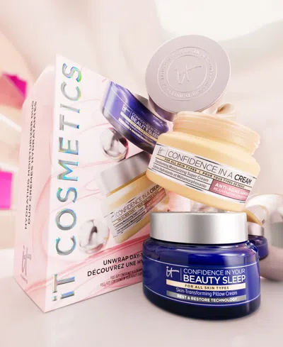 It Cosmetics Unwrap Day-to-night Hydration Skincare Set In Transparent