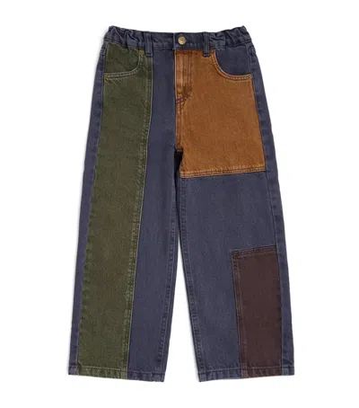 Bobo Choses Color Block Denim Pants Kids In Multi