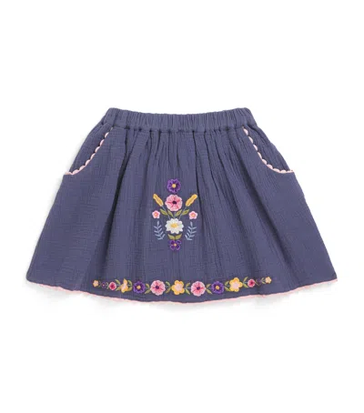 Louise Misha Cotton Pialou Skirt In Blue