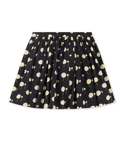 Bonpoint Organic Cotton Cherry Print Skirt In Black