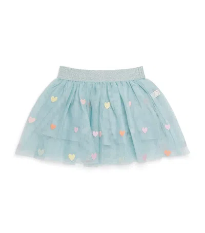 Stella Mccartney Tulle Heart Skirt In Blue
