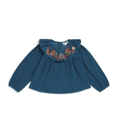 Louise Misha Corduroy Enelia Blouse In Blue