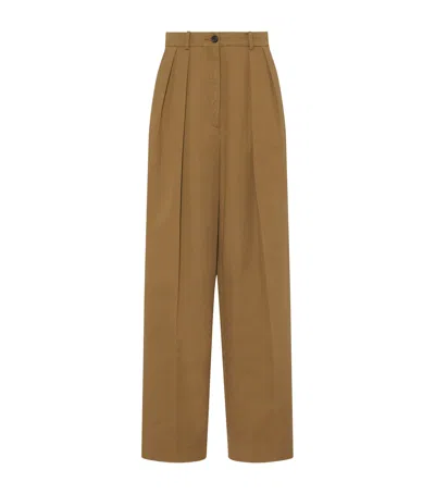 The Row Tailored Trousers With Pleats And Pockets In Neutral