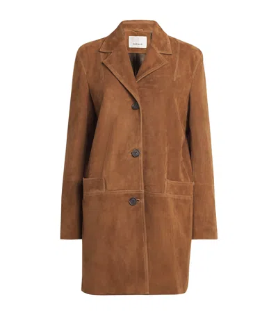 House Of Dagmar Suede Jacket In Brown