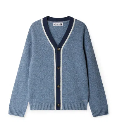 Bonpoint V-neck Cardigan In Blue
